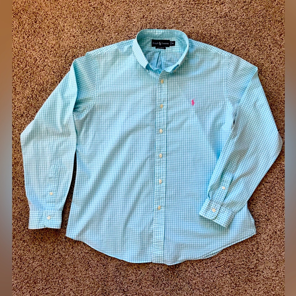 Polo by Ralph Lauren button down long sleeve shirt. In Great Condition! Size XL.